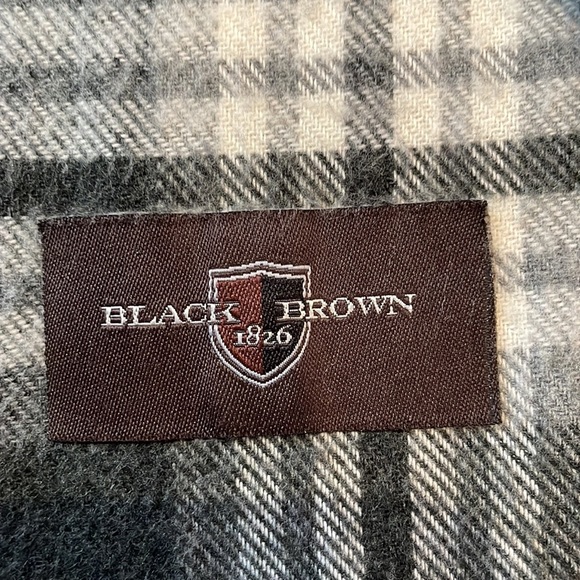 Black Brown 1826 Men's Scarf - Picture 2 of 2